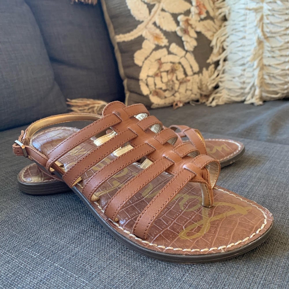 SAM EDELMAN Brown Strappy Sandals